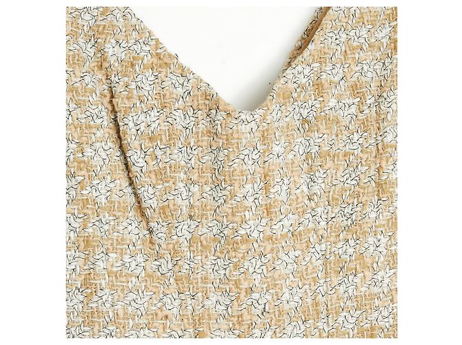 Chanel 93P TOP CORSET BEIGE TWEED FR38 - vista 3
