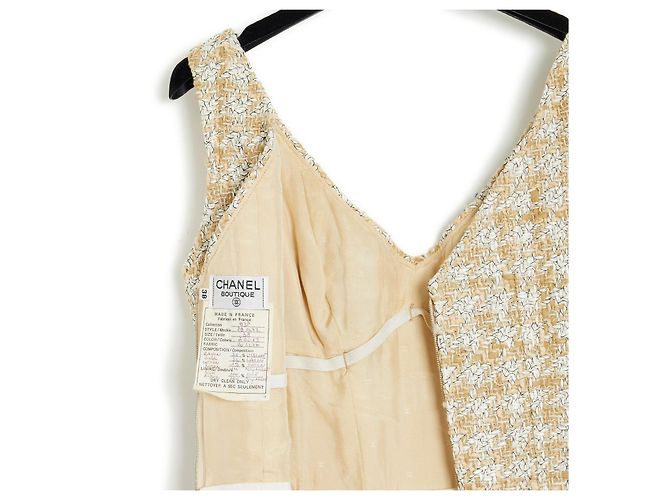 Chanel 93P TOP CORSET BEIGE TWEED FR38 - vista 5