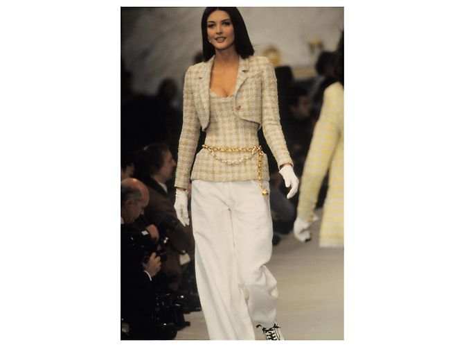 Chanel 93P TOP CORSET BEIGE TWEED FR38 - vista 6