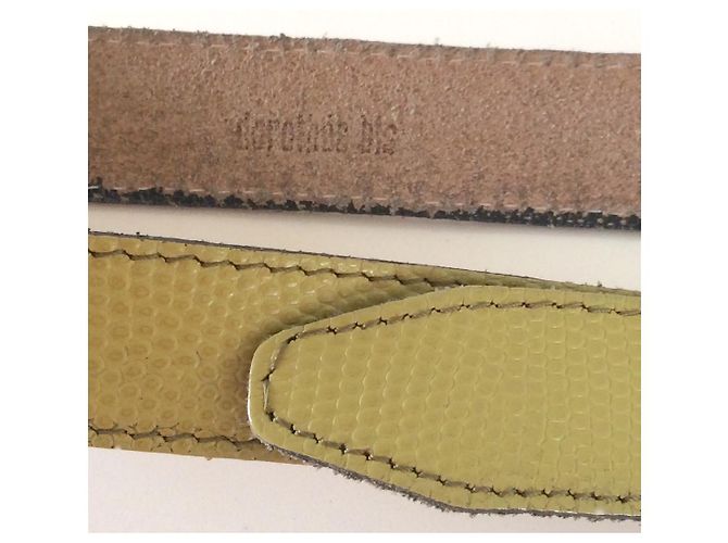 Autre Marque DOROTHÉE BIS Gürtel aus grünem Leder Eidechsenoptik Größe 80 - Ansicht 5