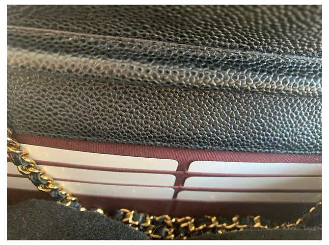 Wallet On Chain Chanel Portafoglio WOC con catena Nero - vista 6