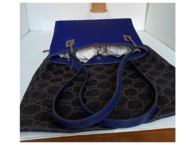 Gucci borsa a mano o spalla blu - vista 6