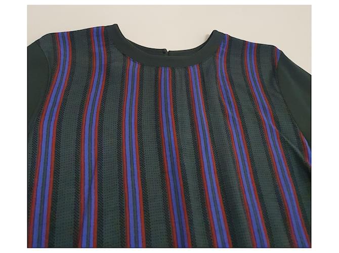 Ganni Viskose Pullover Grün Mehrfarben - Ansicht 2