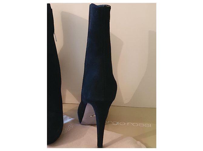 Stivaletti Sergio Rossi in pelle nera 39 Nero - vista 6