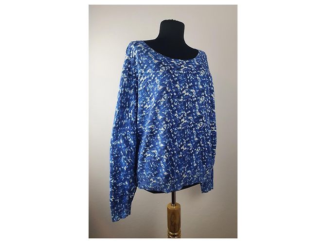 Maglione in cotone blu Samsoe & Samsoe - vista 3
