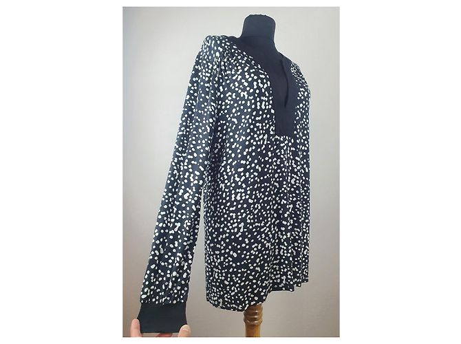 Michael Kors Bluse Schwarz Weiß - Ansicht 3
