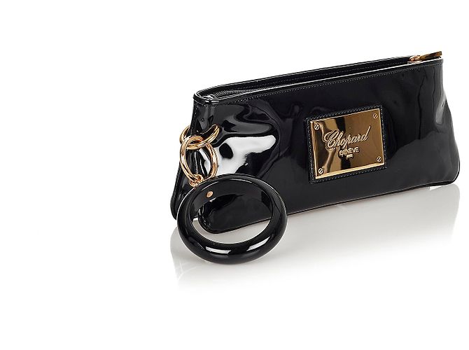 Pochette in pelle verniciata nera Chopard - vista 2