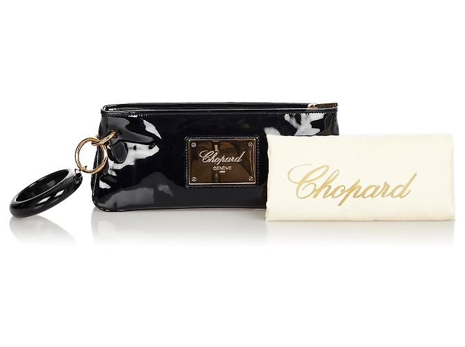Pochette in pelle verniciata nera Chopard - vista 9