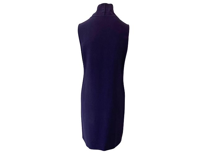 Vestido de crepé con cuello de barco Joseph en acetato púrpura - vista 2