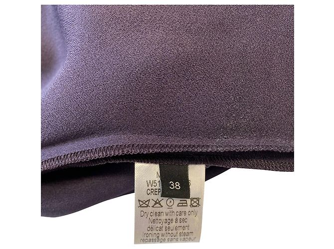 Vestido de crepé con cuello de barco Joseph en acetato púrpura - vista 3