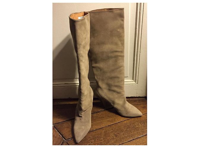 Maison Martin Margiela Botas de ante beige - vista 3