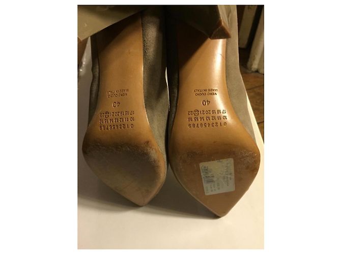 Maison Martin Margiela Botas de ante beige - vista 4