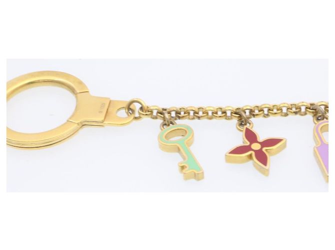 LOUIS VUITTON Porte Cles Chainne Pretty Charm Gold Mehrfarbig M66131 Auth ki1000 Mehrfarben Golden - Ansicht 5