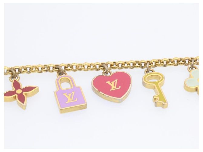 LOUIS VUITTON Porte Cles Chainne Pretty Charm Gold Mehrfarbig M66131 Auth ki1000 Mehrfarben Golden - Ansicht 6