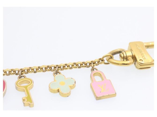 LOUIS VUITTON Porte Cles Chainne Pretty Charm Gold Mehrfarbig M66131 Auth ki1000 Mehrfarben Golden - Ansicht 7