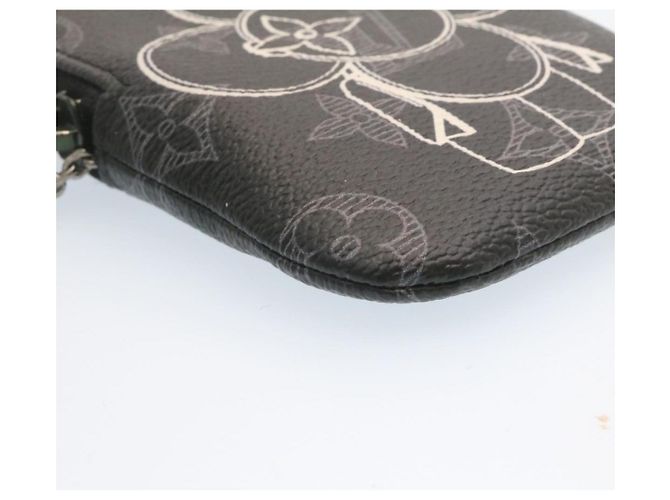 LOUIS VUITTON Monogram Eclipse Vivienne Pochette Zippée M62895 LV Auth nh079 - vue 9