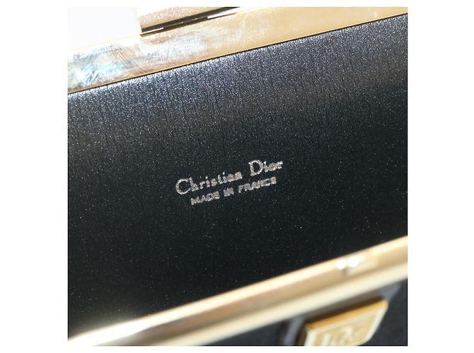 Christian Dior Trotter Canvas Pochette Nero Auth jk195 - vista 12