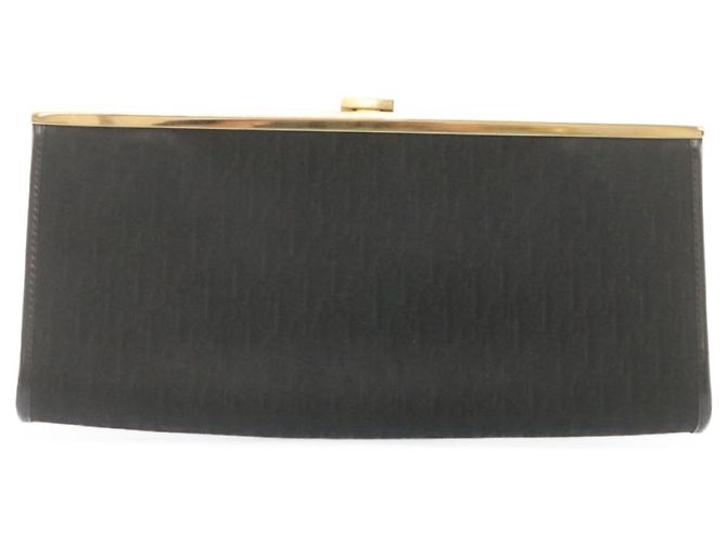 Christian Dior Trotter Canvas Pochette Nero Auth jk195 - vista 3
