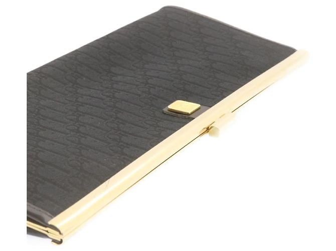 Christian Dior Trotter Canvas Pochette Nero Auth jk195 - vista 4
