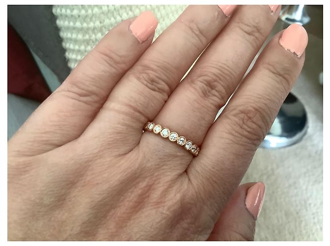 Autre Marque ANELLO ETERNITY CON DIAMANTI Rosa - vista 3