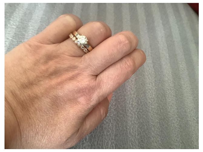 Autre Marque ANELLO ETERNITY CON DIAMANTI Rosa - vista 5