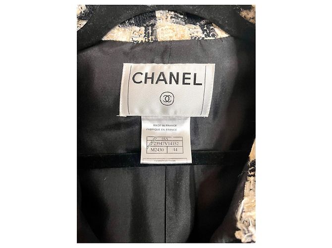 Chanel Jacke Schwarz Sand Aus weiß - Ansicht 10