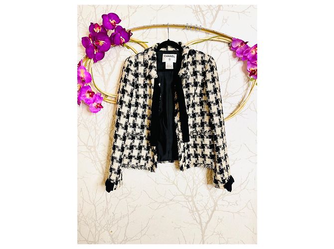 Chanel Jacke Schwarz Sand Aus weiß - Ansicht 19