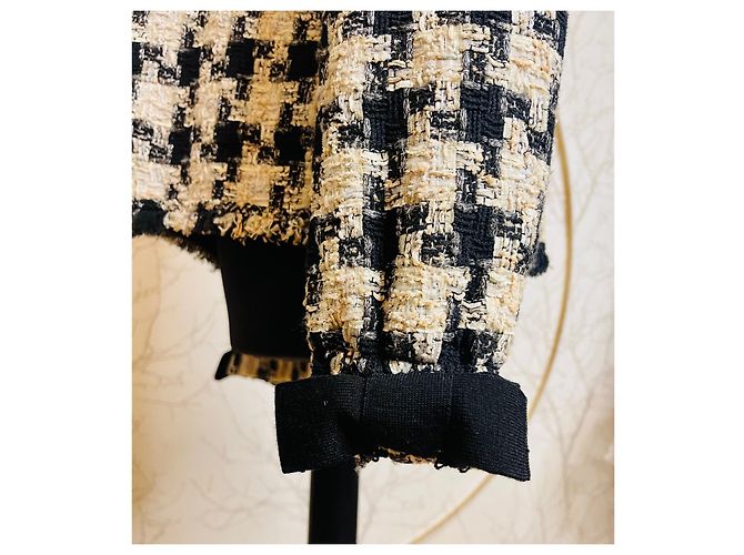 Chanel Jacke Schwarz Sand Aus weiß - Ansicht 8