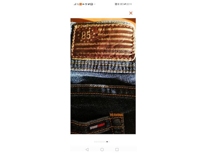 Tommy Hilfiger Vaqueros Rectos de Talle Bajo Azules - vista 4