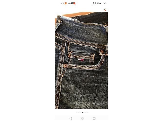 Tommy Hilfiger Vaqueros Rectos de Talle Bajo Azules - vista 7