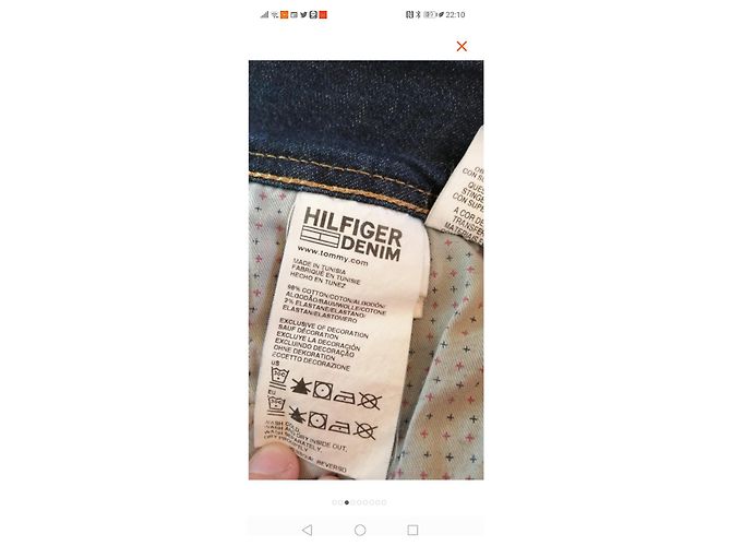 Tommy Hilfiger Vaqueros Rectos de Talle Bajo Azules - vista 9