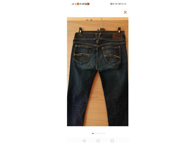 Tommy Hilfiger Vaqueros Rectos de Talle Bajo Azules - vista 2