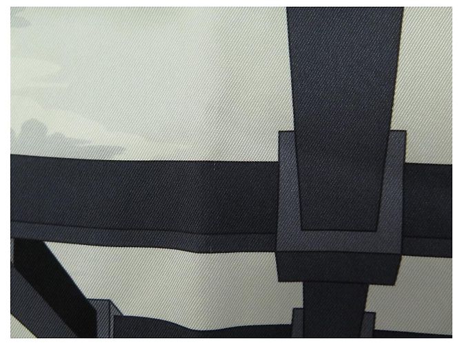 Hermès BUFANDA HERMES PERSPECTIVA AM CASSANDRE CUADRADO 70 BUFANDA DE SEDA GRIS SEDA - vista 5