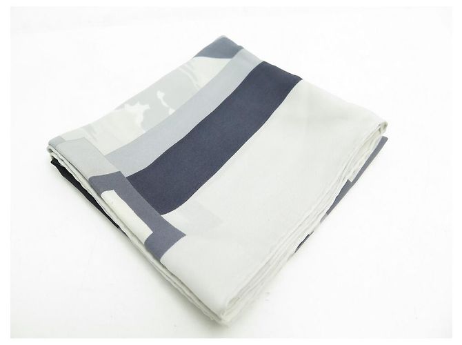 Hermès BUFANDA HERMES PERSPECTIVA AM CASSANDRE CUADRADO 70 BUFANDA DE SEDA GRIS SEDA - vista 6