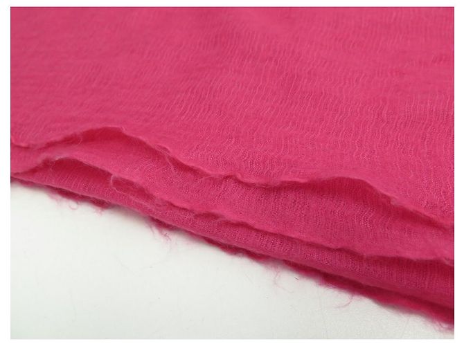 Plume Hermès STOLE HERMES BUFANDA CIRUELA DE CASHMERE Y SEDA FUSHIA BUFANDA ROBADA Fucsia - vista 2