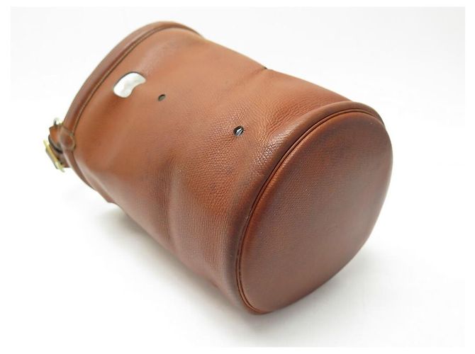 Mangeoire Hermès VINTAGE HERMES EIMER FEEDER EIMER 1950 EPSOM LEDER + NAPOLEON TASCHE SCHAL Braun - Ansicht 4
