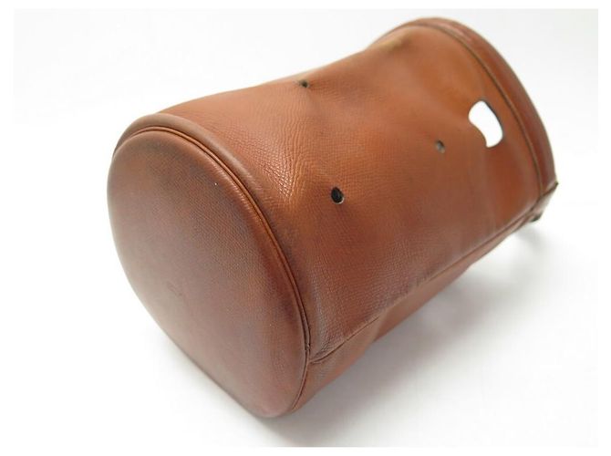 Mangeoire Hermès VINTAGE HERMES EIMER FEEDER EIMER 1950 EPSOM LEDER + NAPOLEON TASCHE SCHAL Braun - Ansicht 5