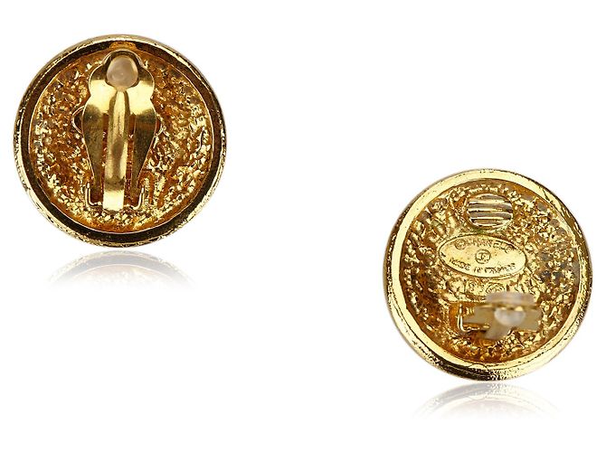 Orecchini a clip con perle finte in oro Chanel D'oro - vista 3