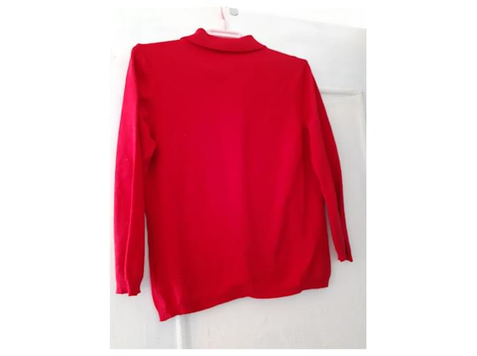Irene Van Ryb Merinowolle Pullover Rot - Ansicht 2