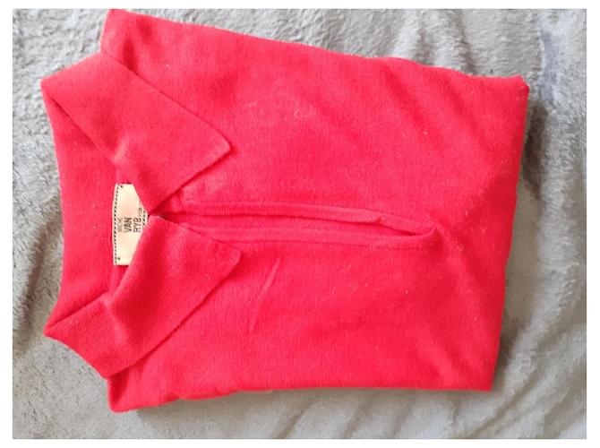 Irene Van Ryb Merinowolle Pullover Rot - Ansicht 4