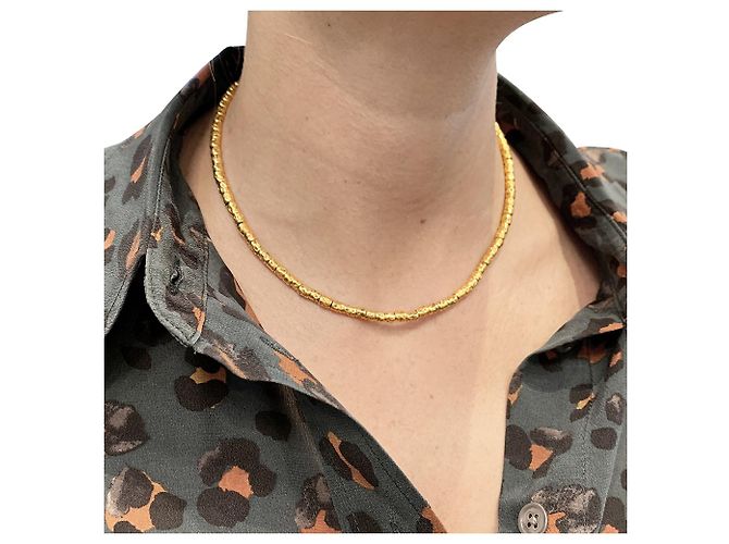 Dodo Pomellato Collar Dodo, "Granelli", oro amarillo y plata. - vista 5