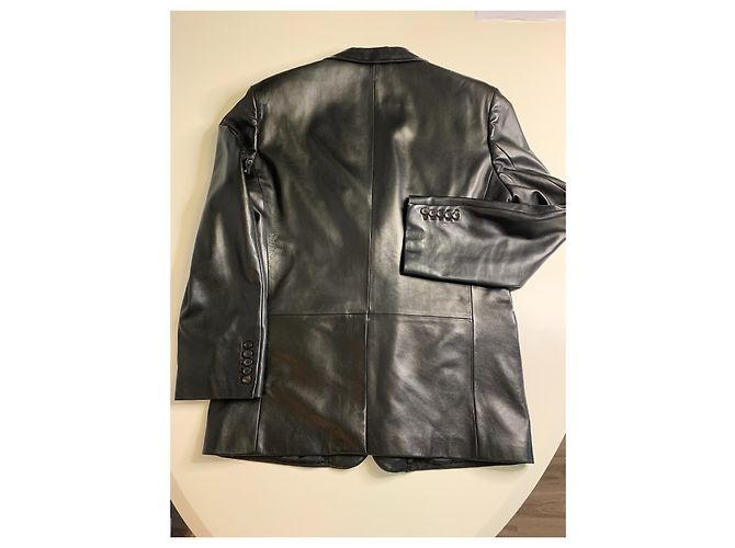 Gucci Lederblazer Jacke Schwarz - Ansicht 2
