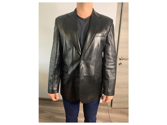 Gucci Lederblazer Jacke Schwarz - Ansicht 5