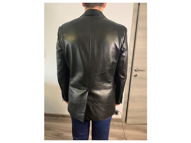 Gucci Lederblazer Jacke Schwarz - Ansicht 7