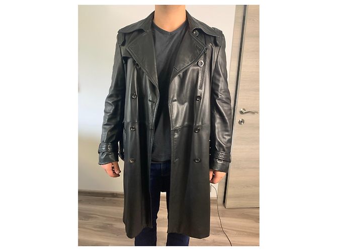 John Richmond Herren Lederjacke Schwarz - Ansicht 4