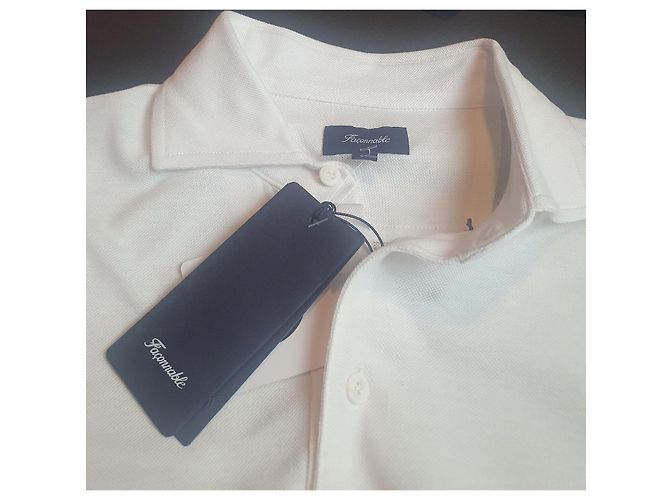 Façonnable Langarm Poloshirt aus Baumwolle Weiß - Ansicht 5