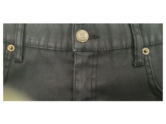 Fendi Falda vaquera corta T 44 ESO Negro - vista 7