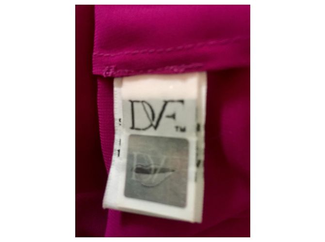 Diane Von Furstenberg Vestido de gasa de seda Layla de DvF Multicolor Fucsia - vista 5
