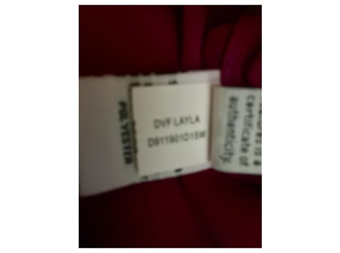 Diane Von Furstenberg Vestido de gasa de seda Layla de DvF Multicolor Fucsia - vista 6