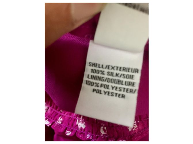 Diane Von Furstenberg Vestido de gasa de seda Layla de DvF Multicolor Fucsia - vista 7